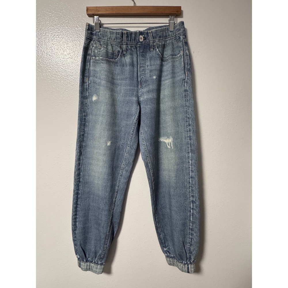 Rag & Bone Miramar Jogger Light Indigo Faux Denim Print Pants WDD21S2757K1LI